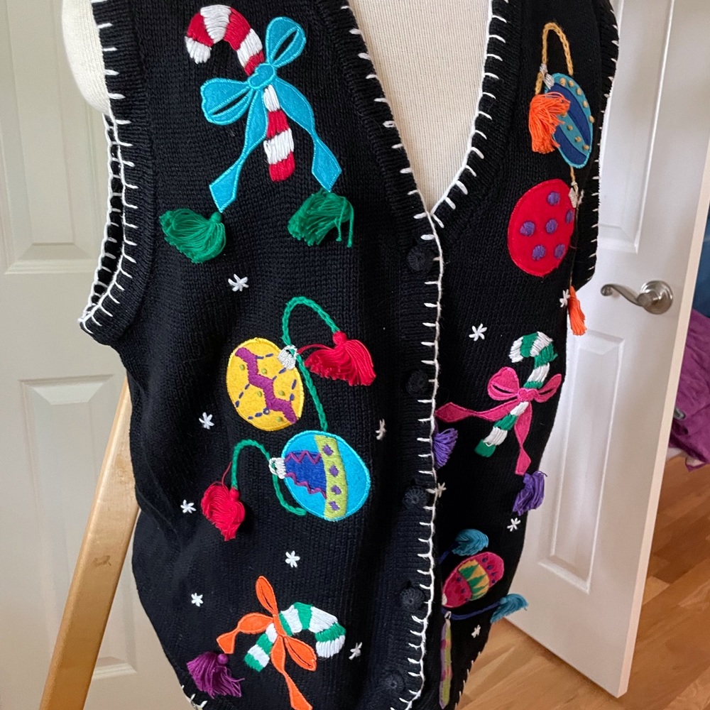 Christmas vest. Vibrant colors.